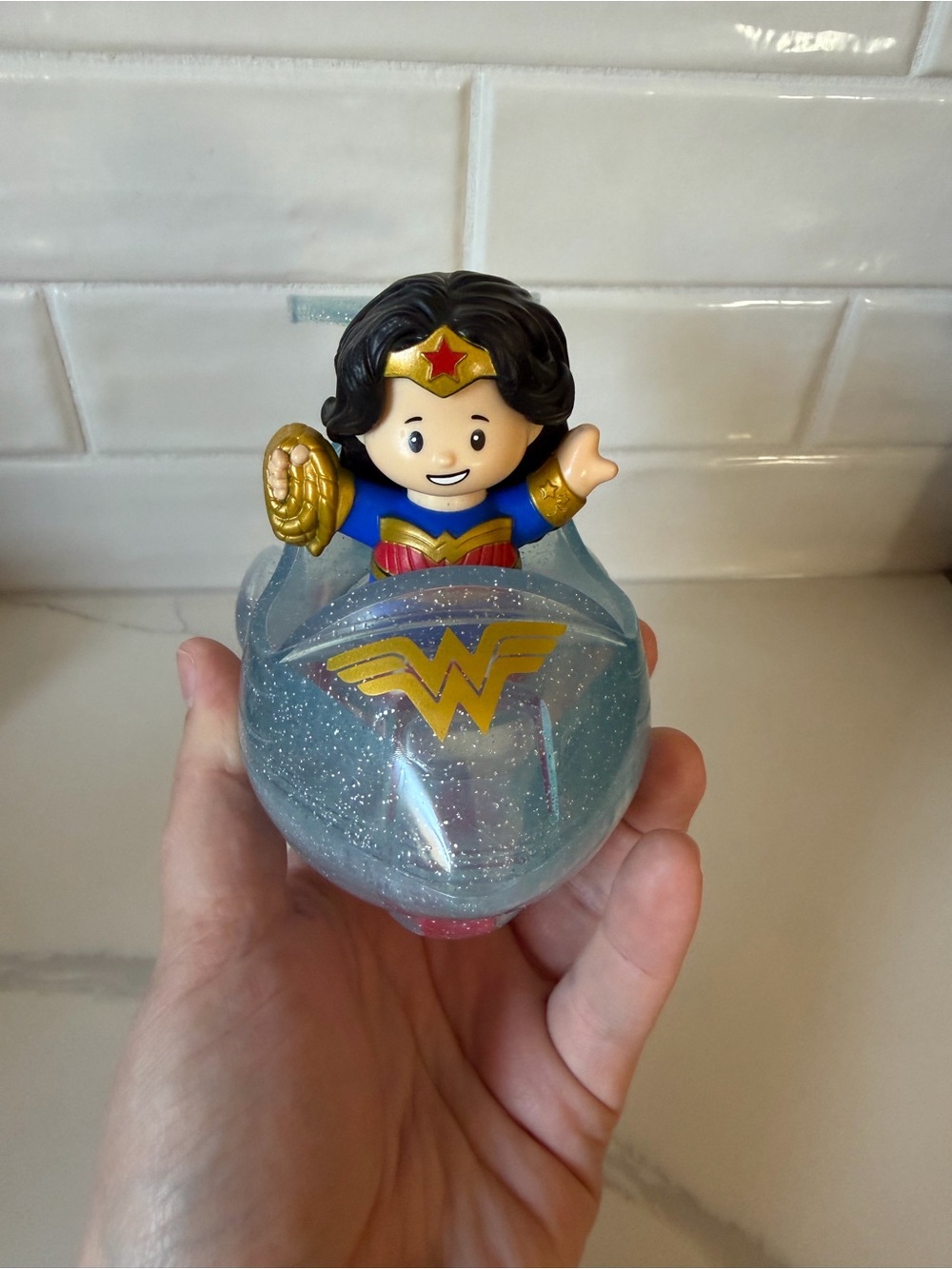 Little People DC Marvel Wonder Woman Figure & Plane Car
